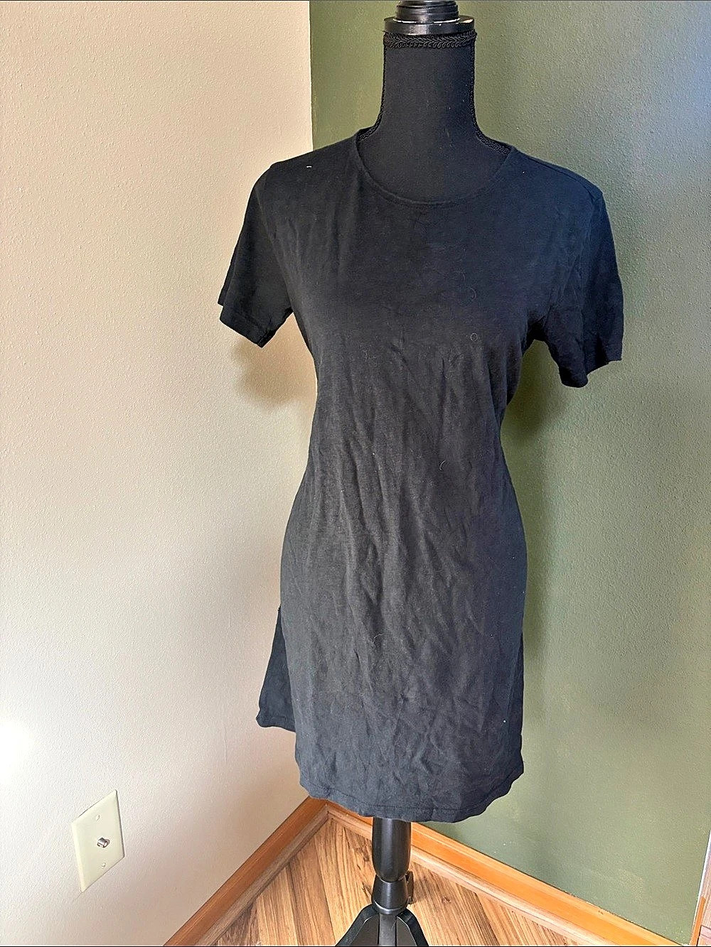 J. Crew Mini Wrap Dress in Black